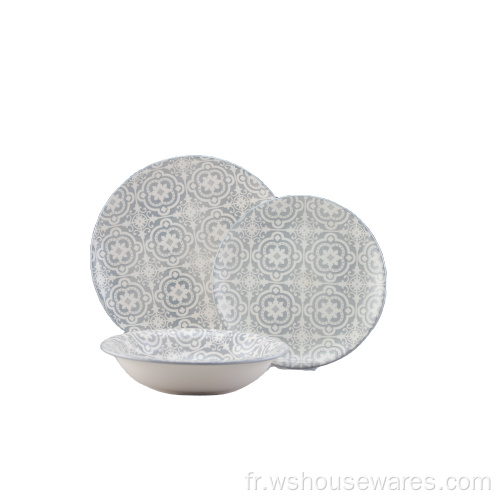 18 PCS Nouveau fleur colorée en porcelaine de table de table premium